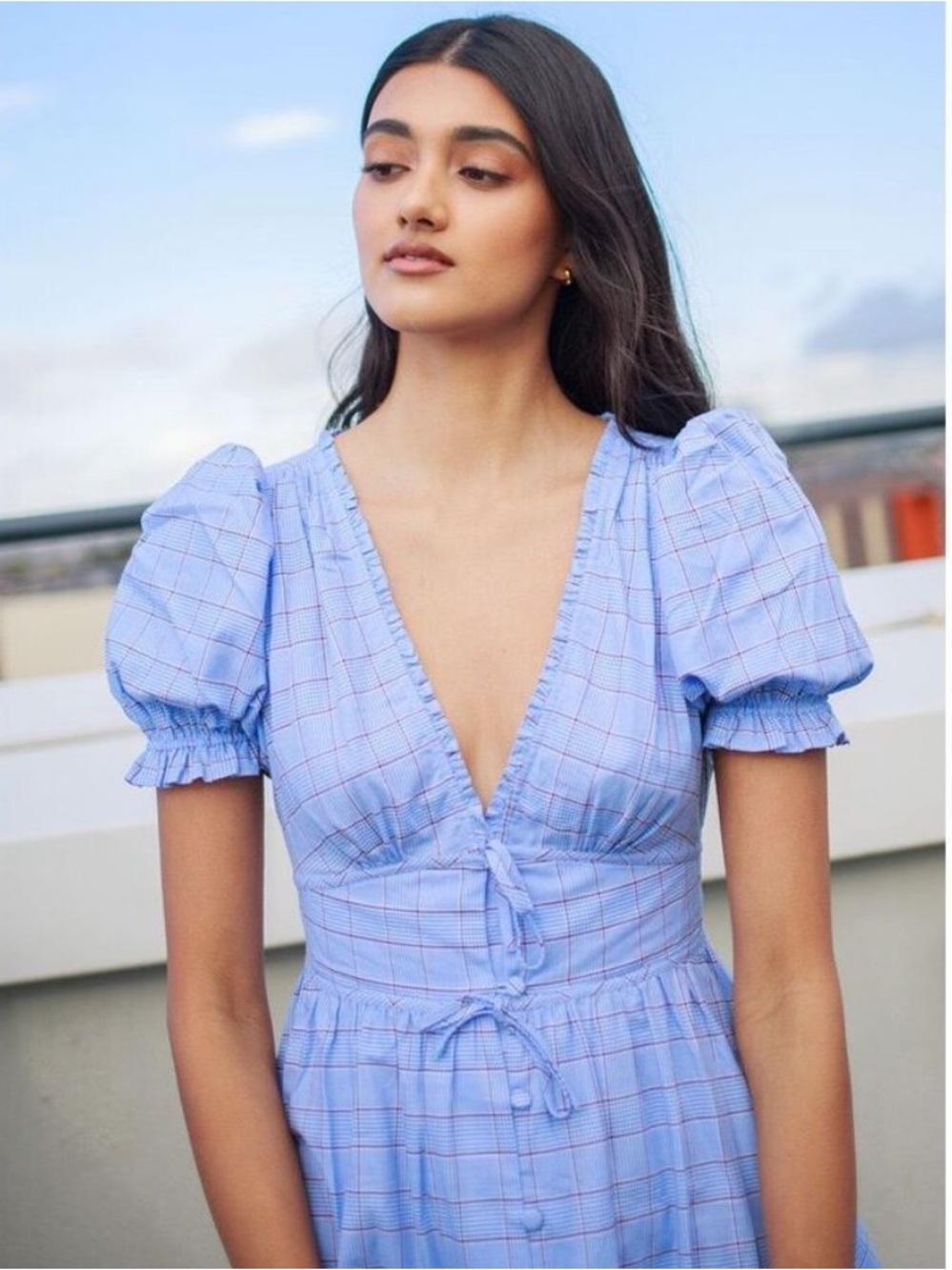 Hill House Blue Midi Dress Size Medium